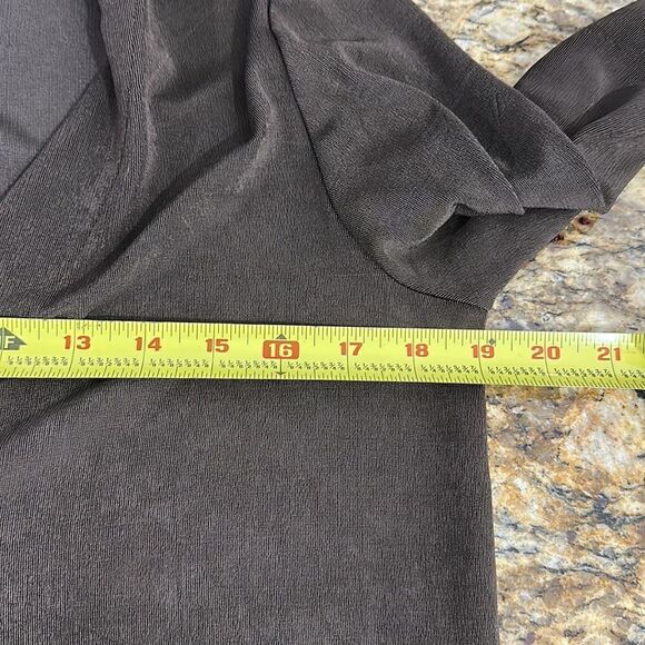 Chico’s Travelers Chocolate Brown Single Button Closure Cardigan Size M - Picture 7 of 9